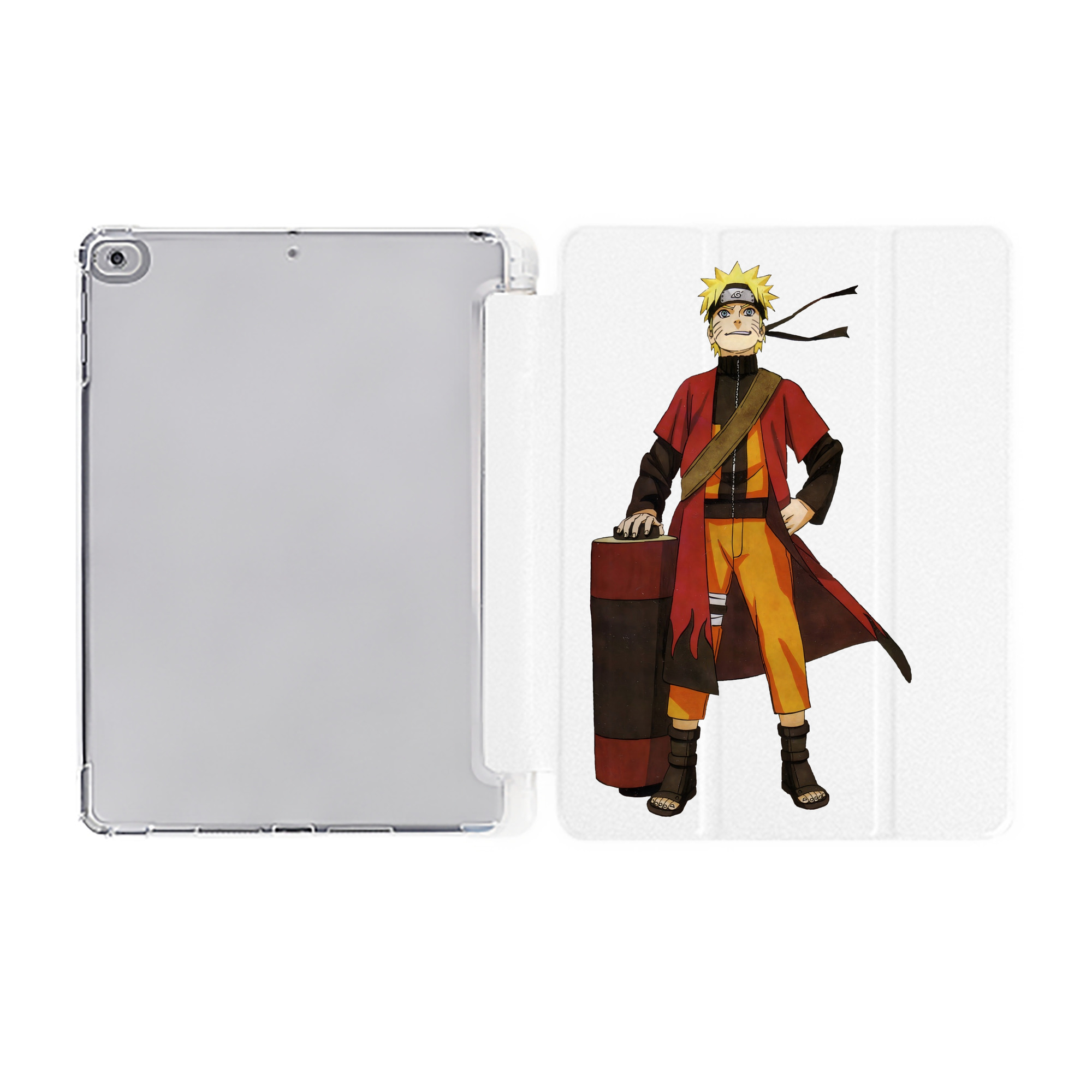 （画像用） NARUTO -ナルト- うずまき ナルト Uzumaki Naruto IPad ケース ペン収納付き 三つ折りスタンド PUレザー×シリコン 対応機種9.5/10.5/10.9インチ